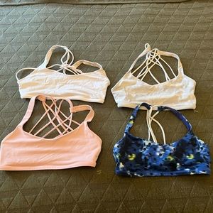 Lot of 4! Lululemon Free to be wild sport bra size 6